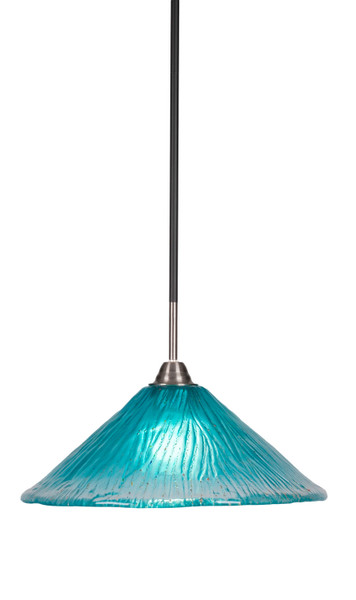 Toltec Lighting - 3401-MBBN-715 - One Light Pendant - Paramount - Matte Black & Brushed Nickel