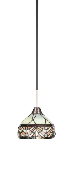 Toltec Lighting - 3401-MBBN-9485 - One Light Mini Pendant - Paramount - Matte Black & Brushed Nickel