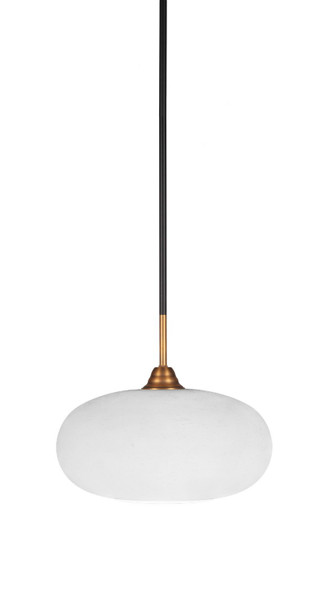 Toltec Lighting - 3401-MBBR-216 - One Light Pendant - Paramount - Matte Black & Brass