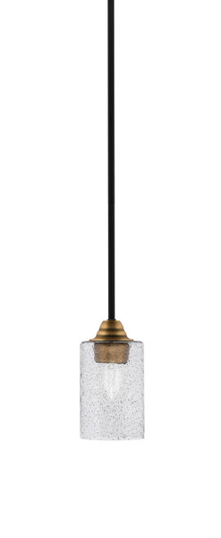 Toltec Lighting - 3401-MBBR-3002 - One Light Mini Pendant - Paramount - Matte Black & Brass