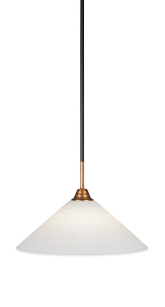 Toltec Lighting - 3401-MBBR-4011 - One Light Pendant - Paramount - Matte Black & Brass