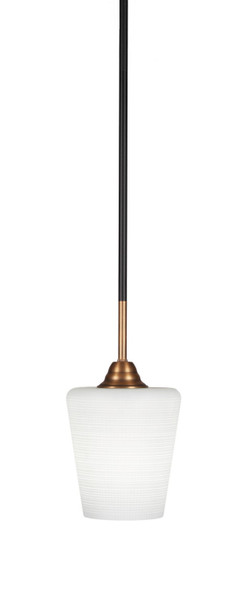 Toltec Lighting - 3401-MBBR-4031 - One Light Mini Pendant - Paramount - Matte Black & Brass