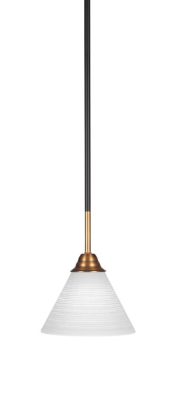 Toltec Lighting - 3401-MBBR-4051 - One Light Mini Pendant - Paramount - Matte Black & Brass