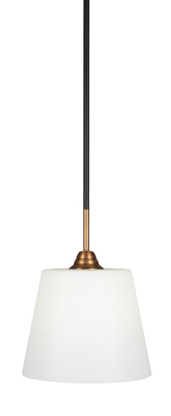Toltec Lighting - 3401-MBBR-4081 - One Light Pendant - Paramount - Matte Black & Brass