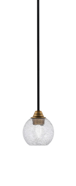 Toltec Lighting - 3401-MBBR-4102 - One Light Mini Pendant - Paramount - Matte Black & Brass