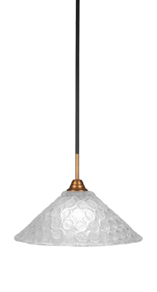 Toltec Lighting - 3401-MBBR-411 - One Light Pendant - Paramount - Matte Black & Brass