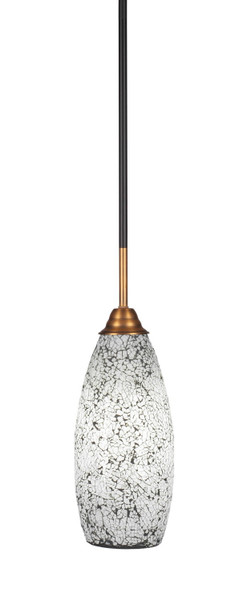 Toltec Lighting - 3401-MBBR-416 - One Light Mini Pendant - Paramount - Matte Black & Brass