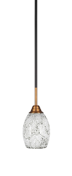 Toltec Lighting - 3401-MBBR-4165 - One Light Mini Pendant - Paramount - Matte Black & Brass