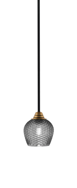 Toltec Lighting - 3401-MBBR-4602 - One Light Mini Pendant - Paramount - Matte Black & Brass