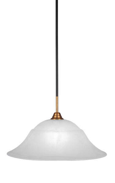 Toltec Lighting - 3401-MBBR-53815 - One Light Pendant - Paramount - Matte Black & Brass