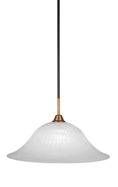 Toltec Lighting - 3401-MBBR-5881 - One Light Pendant - Paramount - Matte Black & Brass