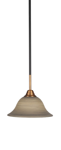Toltec Lighting - 3401-MBBR-603 - One Light Mini Pendant - Paramount - Matte Black & Brass