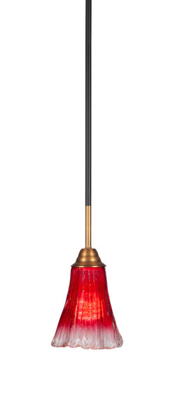 Toltec Lighting - 3401-MBBR-726 - One Light Mini Pendant - Paramount - Matte Black & Brass