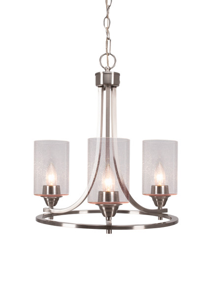 Toltec Lighting - 3403-BN-300 - Three Light Chandelier - Paramount - Brushed Nickel