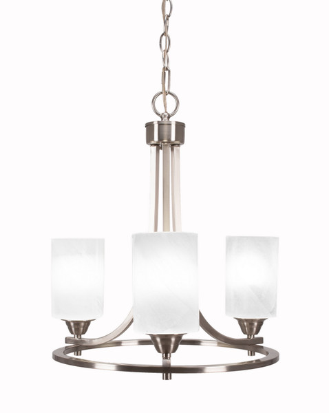 Toltec Lighting - 3403-BN-3001 - Three Light Chandelier - Paramount - Brushed Nickel