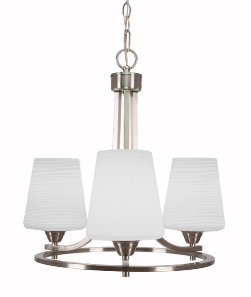 Toltec Lighting - 3403-BN-4031 - Three Light Chandelier - Paramount - Brushed Nickel