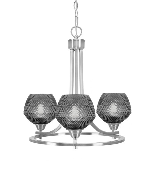 Toltec Lighting - 3403-BN-4622 - Three Light Chandelier - Paramount - Brushed Nickel