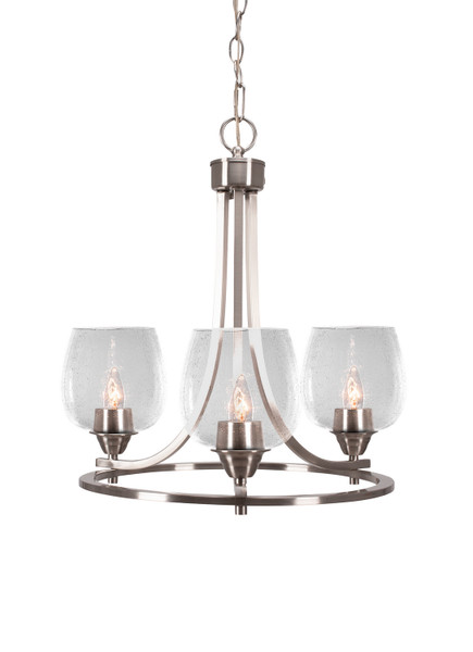 Toltec Lighting - 3403-BN-4810 - Three Light Chandelier - Paramount - Brushed Nickel