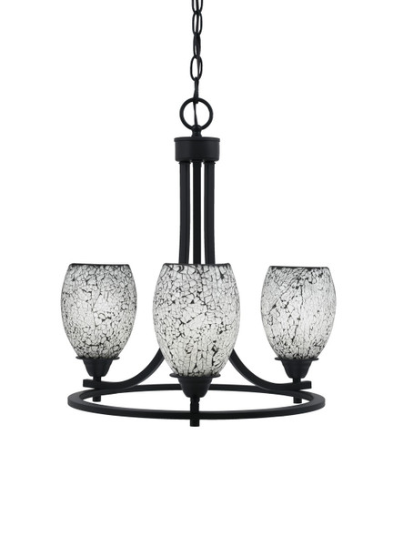 Toltec Lighting - 3403-MB-4165 - Three Light Chandelier - Paramount - Matte Black