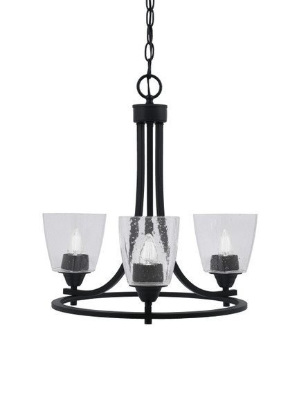 Toltec Lighting - 3403-MB-461 - Three Light Chandelier - Paramount - Matte Black