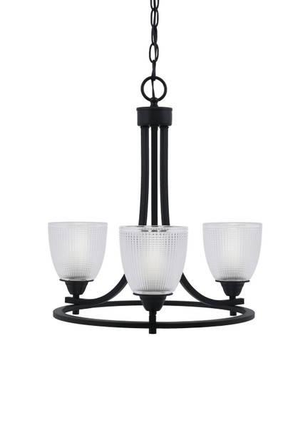 Toltec Lighting - 3403-MB-500 - Three Light Chandelier - Paramount - Matte Black