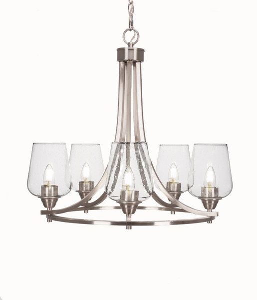 Toltec Lighting - 3405-BN-210 - Five Light Chandelier - Paramount - Brushed Nickel