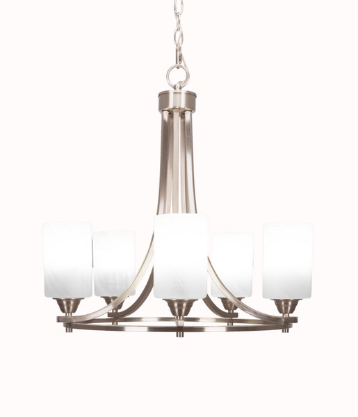 Toltec Lighting - 3405-BN-3001 - Five Light Chandelier - Paramount - Brushed Nickel