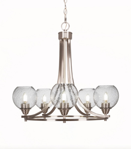 Toltec Lighting - 3405-BN-4102 - Five Light Chandelier - Paramount - Brushed Nickel