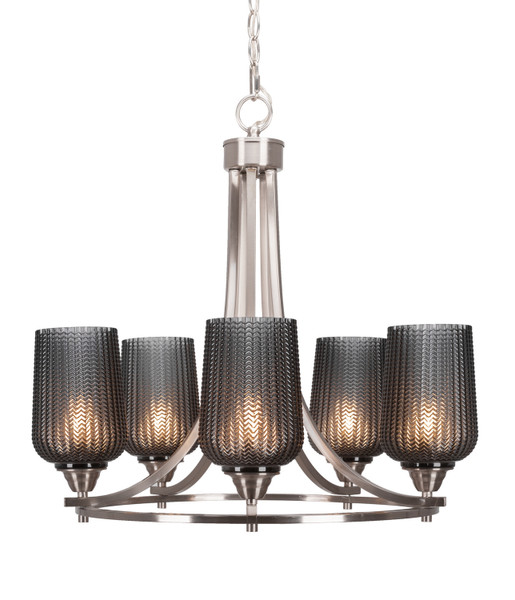 Toltec Lighting - 3405-BN-4252 - Five Light Chandelier - Paramount - Brushed Nickel