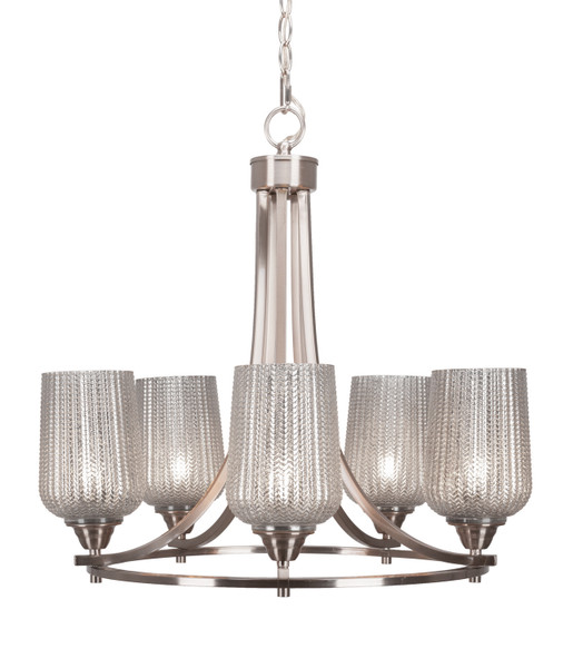 Toltec Lighting - 3405-BN-4253 - Five Light Chandelier - Paramount - Brushed Nickel