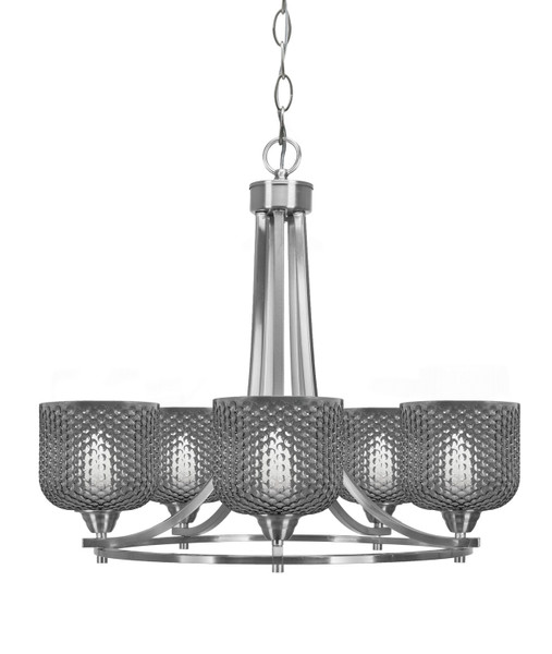Toltec Lighting - 3405-BN-4612 - Five Light Chandelier - Paramount - Brushed Nickel