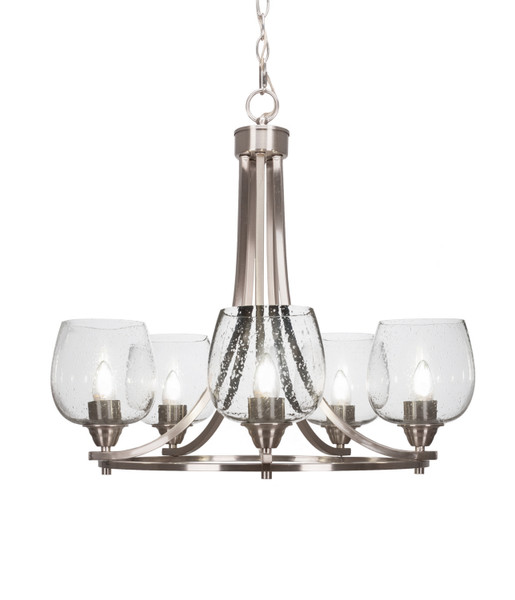 Toltec Lighting - 3405-BN-4810 - Five Light Chandelier - Paramount - Brushed Nickel