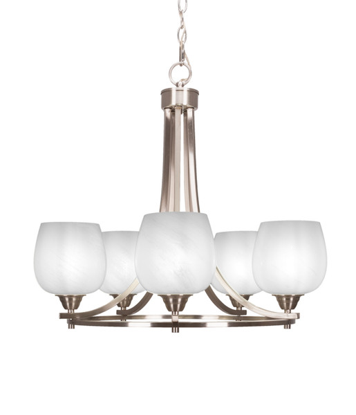 Toltec Lighting - 3405-BN-4811 - Five Light Chandelier - Paramount - Brushed Nickel