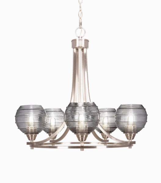 Toltec Lighting - 3405-BN-5112 - Five Light Chandelier - Paramount - Brushed Nickel