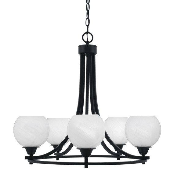 Toltec Lighting - 3405-MB-4101 - Five Light Chandelier - Paramount - Matte Black