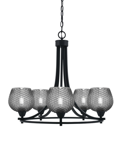 Toltec Lighting - 3405-MB-4602 - Five Light Chandelier - Paramount - Matte Black
