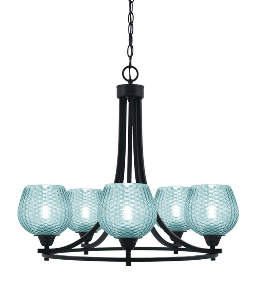 Toltec Lighting - 3405-MB-4605 - Five Light Chandelier - Paramount - Matte Black