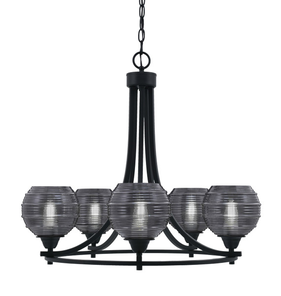 Toltec Lighting - 3405-MB-5112 - Five Light Chandelier - Paramount - Matte Black