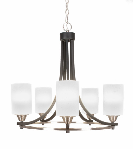Toltec Lighting - 3405-MBBN-531 - Five Light Chandelier - Paramount - Matte Black & Brushed Nickel