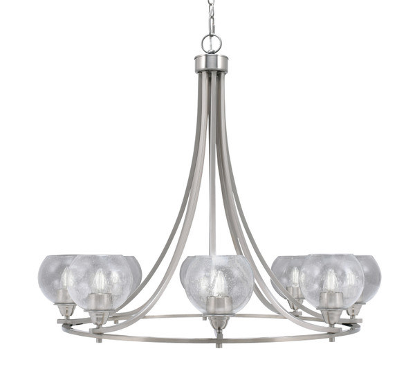 Toltec Lighting - 3408-BN-4100 - Eight Light Chandelier - Paramount - Brushed Nickel