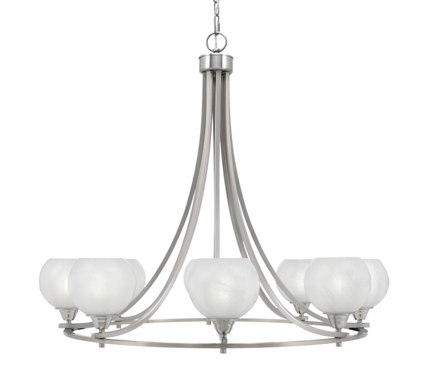 Toltec Lighting - 3408-BN-4101 - Eight Light Chandelier - Paramount - Brushed Nickel