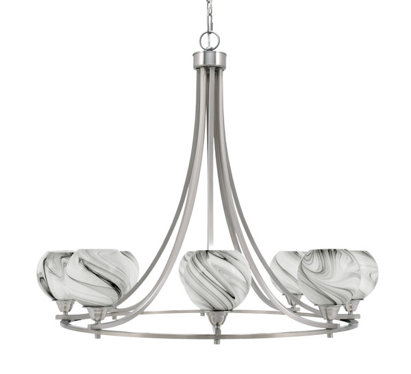Toltec Lighting - 3408-BN-4109 - Eight Light Chandelier - Paramount - Brushed Nickel