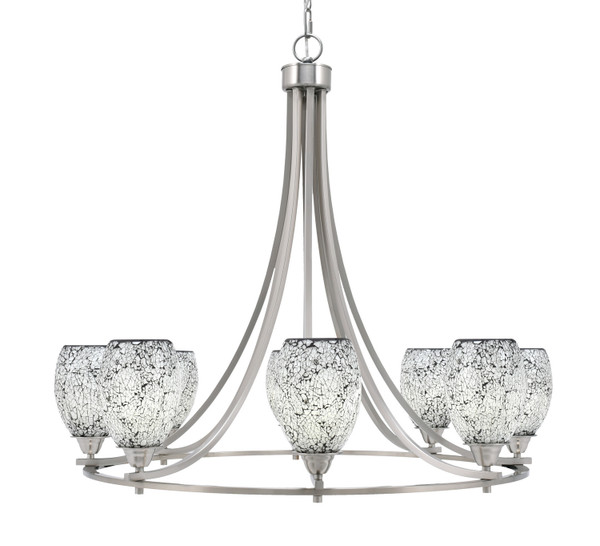 Toltec Lighting - 3408-BN-4165 - Eight Light Chandelier - Paramount - Brushed Nickel