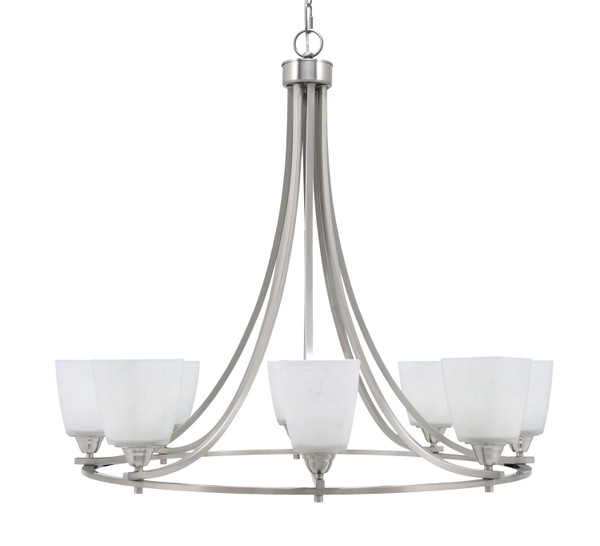 Toltec Lighting - 3408-BN-460 - Eight Light Chandelier - Paramount - Brushed Nickel
