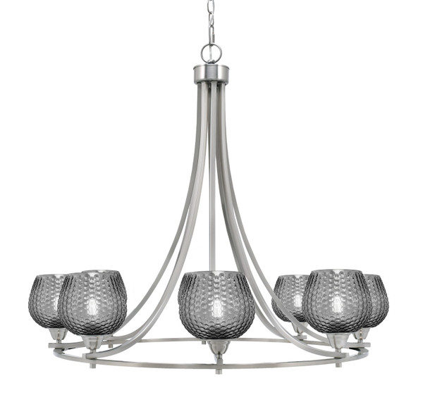Toltec Lighting - 3408-BN-4602 - Eight Light Chandelier - Paramount - Brushed Nickel