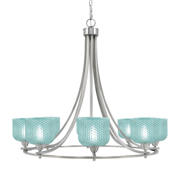 Toltec Lighting - 3408-BN-4615 - Eight Light Chandelier - Paramount - Brushed Nickel