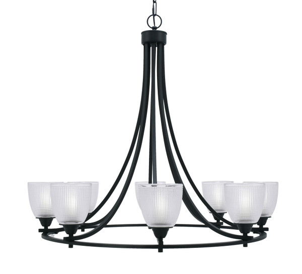 Toltec Lighting - 3408-MB-500 - Eight Light Chandelier - Paramount - Matte Black