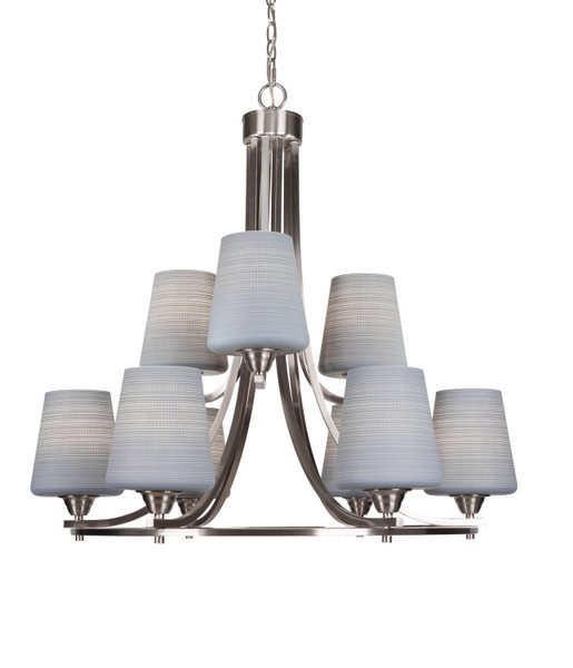 Toltec Lighting - 3409-BN-4032 - Nine Light Chandelier - Paramount - Brushed Nickel