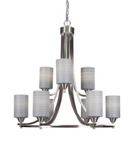 Toltec Lighting - 3409-BN-4062 - Nine Light Chandelier - Paramount - Brushed Nickel