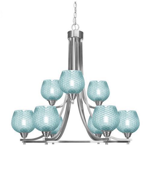 Toltec Lighting - 3409-BN-4605 - Nine Light Chandelier - Paramount - Brushed Nickel